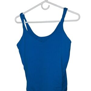 Blue Align V-Neck Tank with Built-In Bra *hardly worn*